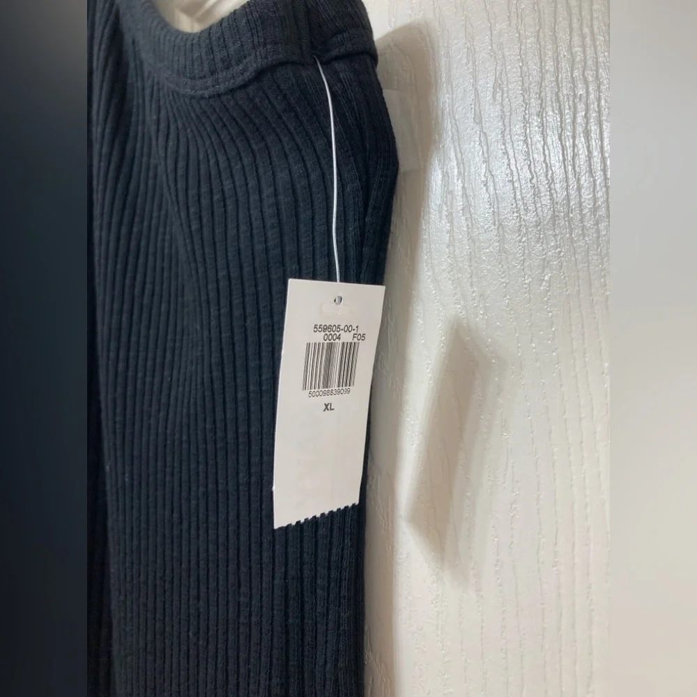 Old Navy Women’s Black Fitted Rib Knit Halter Midi Dress XL Resort Beach Summer - Picture 5 of 9